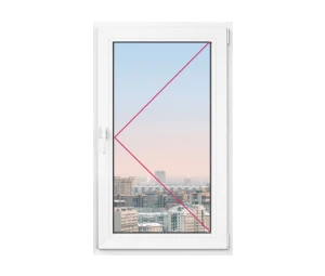 Одностворчатое окно Rehau Delight Decor 600x1200 - фото - 1